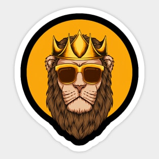 Lion King Wearing Sunglasses Sticker